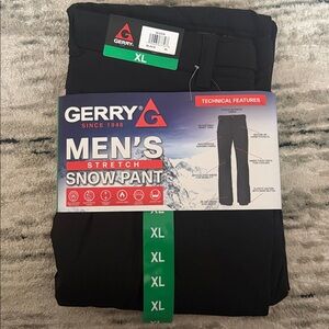 Gerry Men's Stretch Fleece Lined Water Resistant Ski Snow Pant - BLACK XL NWT